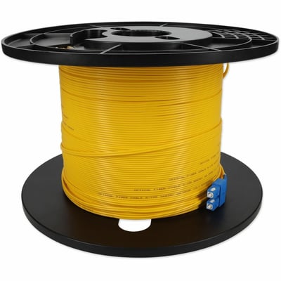 AddOn 68m SC to SC Yellow OS2 Duplex OFNR (Riser-Rated) SMF Fiber Patch Cable