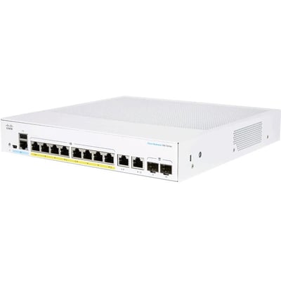 CBS250 SMART 8-PORT GE, FULL POE, EXT PS, 2X1G COMBO