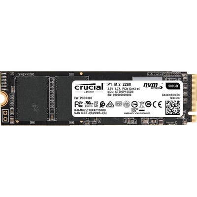 CRUCIAL 500GB QLC PCIE NVME 3.0 X4 M.2 2280 SSD