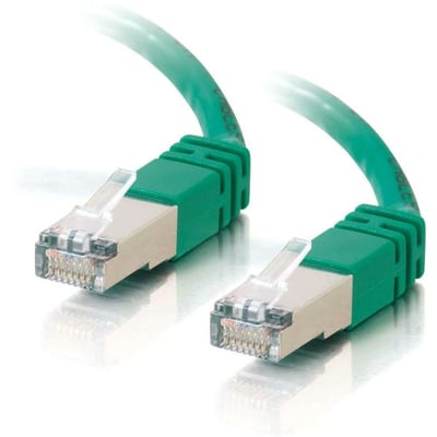 C2G-3ft Cat6 Molded Shielded (STP) Network Patch Cable - Green