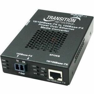 10/100BASE-TX RJ45 POE TO 100BASE-FX MM LC 2 KM WITH -BR POWE