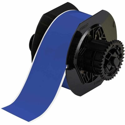 ALL WEATHER PERMANENT ADHESIVE VINYL LABEL TAPE FOR B30 PRINTERS - 2.25IN, BLUE