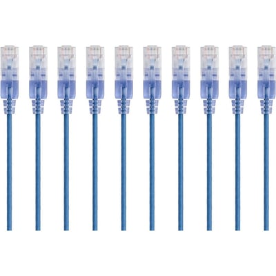 SLIM CAT6A CABLE - 10PK_ 5FT BLUE