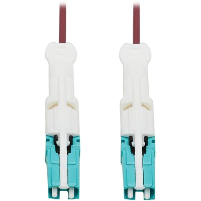 Eaton Tripp Lite Series 400G Duplex Multimode 50/125 OM4 Fiber Optic Cable (CS-PC/CS-PC), Round LSZH Jacket, Magenta, 5 m