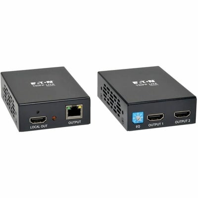 Tripp Lite by Eaton 1 x 2 HDMI over Cat5/6 Extender Kit Box-Style Transmitter/Receiver for Video/Audio Up to 150 ft. (45 m) TAA