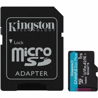 1TB MICROSDXC CANVAS GO PLUS GEN4 200MB/S A2 U3 V30 CARD + ADAPT