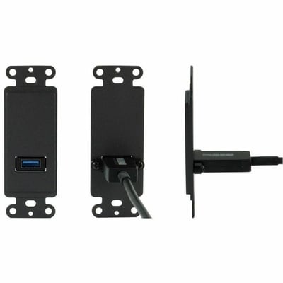 NSI HDMI and USB Wallplate Cover for MOFO Fiber Technology, White