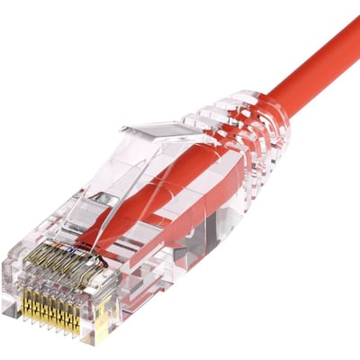 UNC CAT6A SLIM PATCH CABLE 08 FT RED