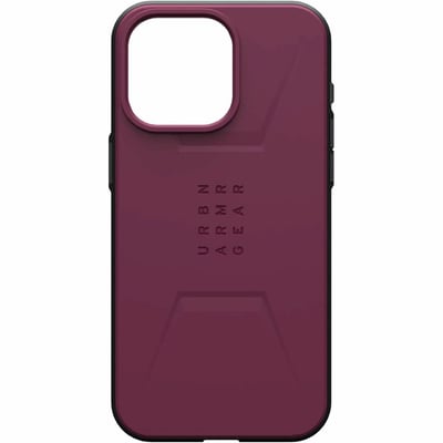 Urban Armor Gear Civilian iPhone 15 Pro Max Case - Bordeaux