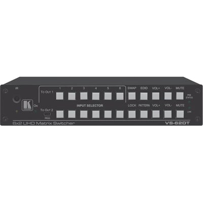 Kramer VS-62DT 6x2 4K60 4:2:0 HDMI/HDBaseT Long-Reach PoE Matrix Switcher