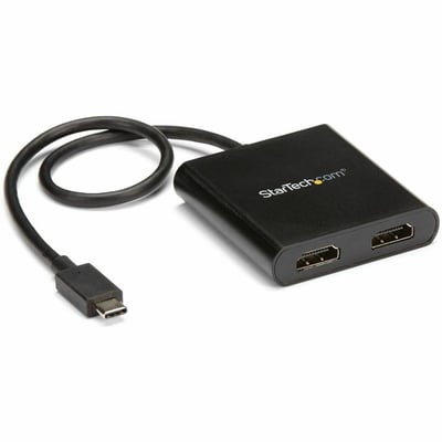 StarTech.com USB-C to Dual HDMI Adapter, USB Type-C Multi-Monitor MST Hub, Dual 4K 30Hz HDMI Laptop Display Extender/Splitter, Windows~