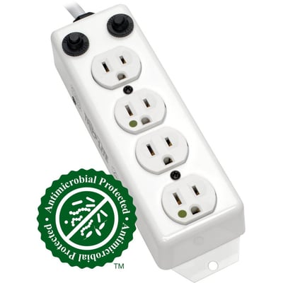 Tripp Lite by Eaton Safe-IT UL 1363A Medical-Grade Power Strip for Patient-Care Vicinity 4x 15A Hospital-Grade Outlets 2 ft. Cord