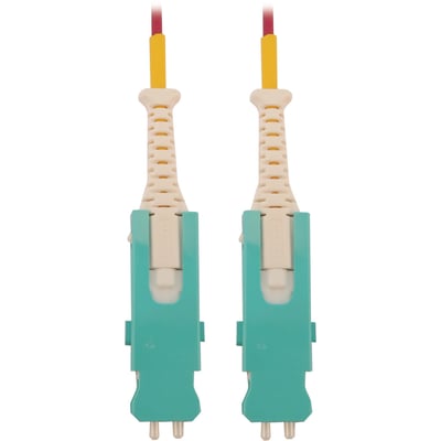 Eaton Tripp Lite Series 400G Multimode 50/125 OM4 Fiber Optic Cable (Duplex SN-PC M/M), LSZH, Magenta, 5 m (16.4 ft.)