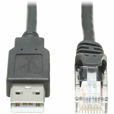 Tripp Lite by Eaton USB-A to RJ45 Rollover Console Cable (M/M) - Cisco Compatible 250 Kbps 6 ft. (1.83 m) Black