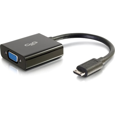 MINI HDMI M TO VGA F DONGLE W/PWR - ADAPTS THE VIDEO OUTPUT OF A MINI HDMI ENABL