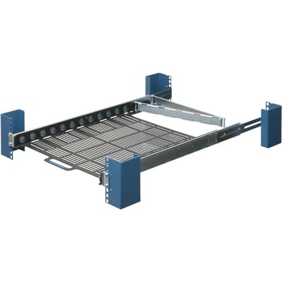 Rack Solutions 1U Dry Sliding Computer Shelf with Cable Management Arm