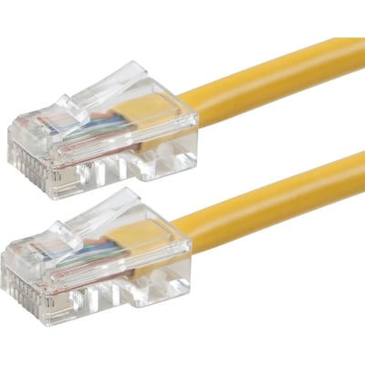 ZEROBOOT SERIES CAT6 24AWG UTP ETHERNET NETWORK PATCH CABLE, 7FT YELLOW