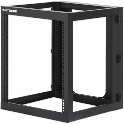 19 IN. WALL MOUNT 4-POST OPEN FRAME NETWORK RACK, 12U