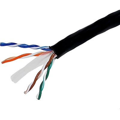1000FT CAT6 UTP SOLID, CMR), BLACK