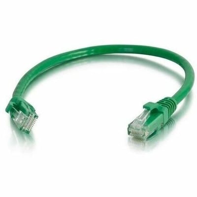 Quiktron 8ft Q-Series Cat6a Snagless (UTP) Ethernet Network Patch Cable, CM Rated - Green