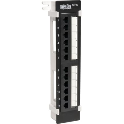 Tripp Lite by Eaton 12-Port Cat5e Cat5 Wall Mount Patch Panel 568B 110 Punch TAA GSA