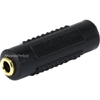 Monoprice 3.5mm Mono Jack to 3.5mm Mono Jack Adaptor - Gold Plated