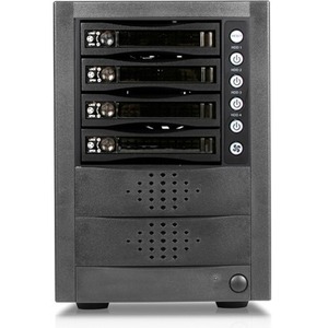 RAIDage JAGE5BT4HDBPL Drive Enclosure 12Gb/s SAS, SATA/600 - Mini-SAS HD Host Interface Tower - Black