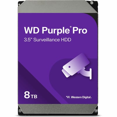 Western Digital Purple Pro WD8001PURP 8 TB Hard Drive - 3.5" Internal - SATA (SATA/600) - Conventional Magnetic Recording (CMR) Method