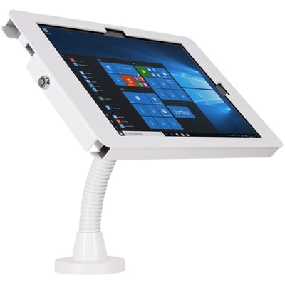 The Joy Factory Elevate II Flex Countertop Kiosk for Surface Pro | Pro 4 | Pro 3 (White)