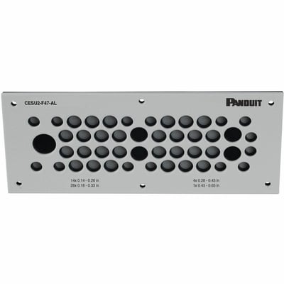 Panduit Rectangular Metal Cable Entry System Plate