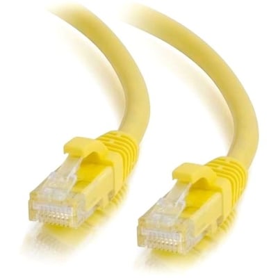 Quiktron Q-Series Patch Cords, Cat6, Booted, Yellow, 25 ft