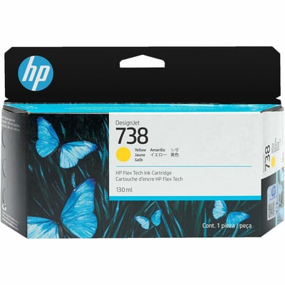 HP 738 Original Inkjet Ink Cartridge - Yellow Pack
