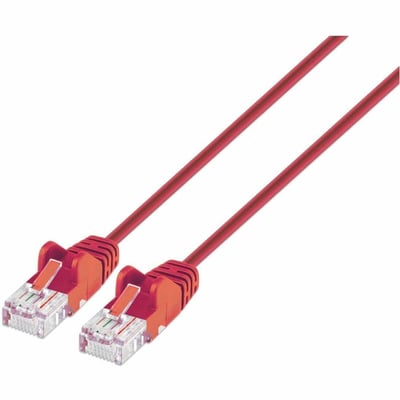 CAT6 U/UTP SLIM NETWORK PATCH CABLE, 10 FT., RED