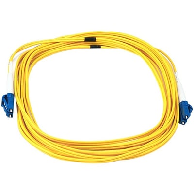 FIBER OPTIC CABLE, LC/LC, SINGLE MODE, DUPLEX - 5 METER (9/125 TYPE) - YELLOW