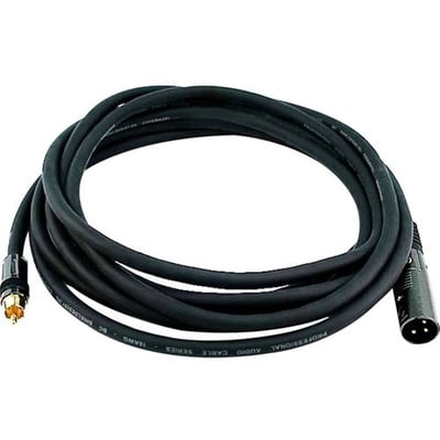XLR MALE TO RCA MALE 16AWG CABLE 15FT