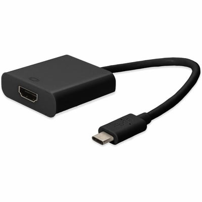 AddOn 20cm (8in) USB C 3.1 Male to HDMI Female Black Adapter Cable