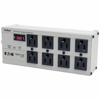 Tripp Lite by Eaton Isobar Surge Protector Metal RJ11 8 Outlet 12' Cord 3840 Joules