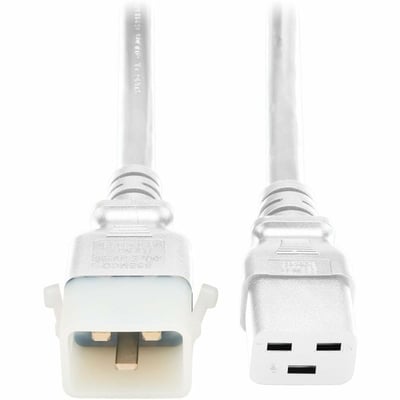 PDU POWER CORDS C19 P-LOCK C20 HEAVY-DUTY 20A 12AWG 4FT WHITE 6PCK