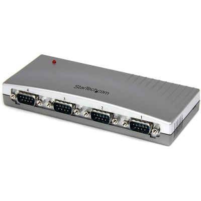 StarTech.com USB to Serial Adapter Hub " 4 Port " Bus Powered " DB9 (9-pin) " USB Serial " FTDI USB to Serial Adapter