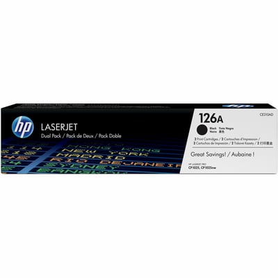 HP 126A (CE310AD) Original Toner Cartridge - Dual Pack