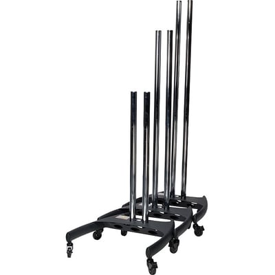 Premier Mounts Dual Pole Cart Base with Nesting Capability and PSD-HDCA Mount Adapter