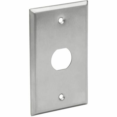 Tripp Lite by Eaton 1-Port Single Gang Faceplate Stainless Steel Industrial Grade IP44 TAA