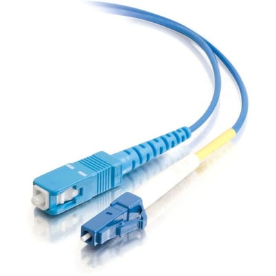 C2G-1m LC-SC 9/125 OS1 Simplex Singlemode PVC Fiber Optic Cable - Blue