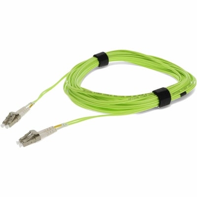 AddOn 3m LC to LC Lime Green OM5 Duplex OFNR (Riser-Rated) TAA Fiber Patch Cable