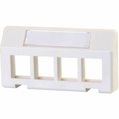 Ortronics Keystone Furniture Adapter Plate, Holds 4 Keystone Modules,Fog White