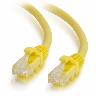 Quiktron Q-Series Patch Cords, CAT5E, Booted, Yellow, 15 FT