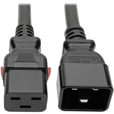Eaton Tripp Lite Series Power Extension Cord, Locking C19 to C20 - Heavy-Duty, 20A, 100-250V, 12 AWG, 10 ft. (3.05 m), Black
