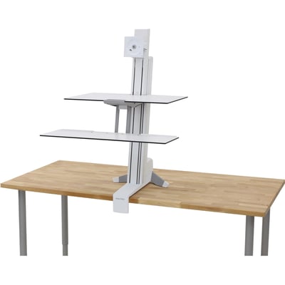 Ergotron WorkFit-S, Single HD with Worksurface+ (White)