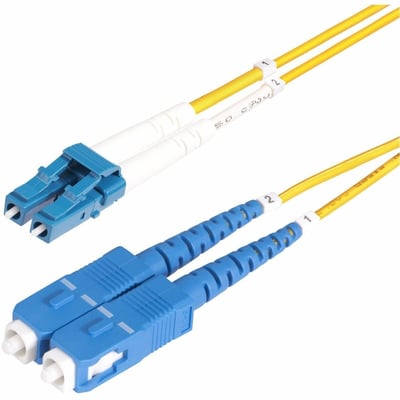 StarTech.com 50m (164ft) LC to SC (UPC) OS2 Single Mode Duplex Fiber Optic Cable, 9/125m, 10G, LSZH Fiber Patch Cord