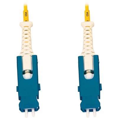 Eaton Tripp Lite Series 400G Singlemode 9/125 OS2 Fiber Optic Cable (Duplex SN-UPC M/M), LSZH, Yellow, 3 m (9.8 ft.)
